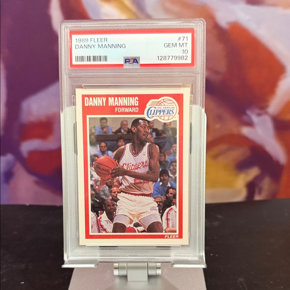 1989 Fleer Danny Manning Basketball Card PSA GEM MINT 10